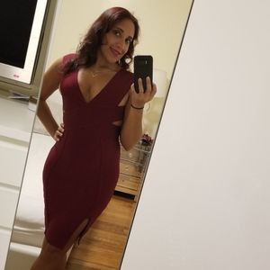 Burgundy dress
